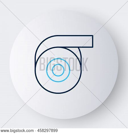 Line Scotch Tape Icon Isolated On White Background. Roll Adhesive Tape. Insulating Tape. Colorful Ou