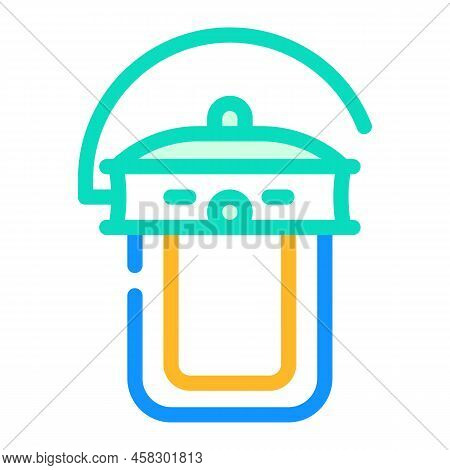 Backyard Outdoor Lamp Color Icon Vector. Backyard Outdoor Lamp Sign. Isolated Symbol Illustration