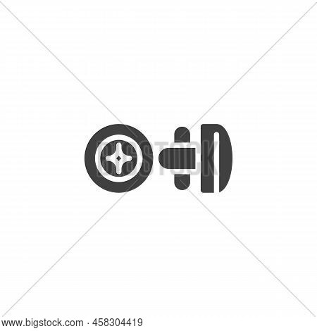 Mens Cufflinks Vector Icon. Filled Flat Sign For Mobile Concept And Web Design. Cufflinks Glyph Icon