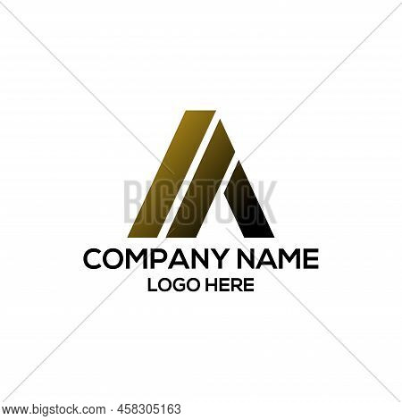 Letter A Or Aa Logo Template, Icon, Symbol Initial Triangle