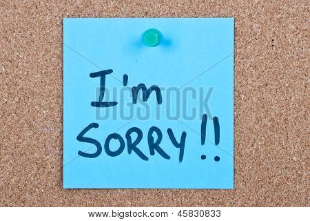 Post nota con I'm Sorry