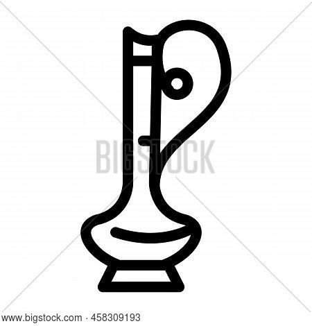 Arabian Carafe Line Icon Vector. Arabian Carafe Sign. Isolated Contour Symbol Black Illustration