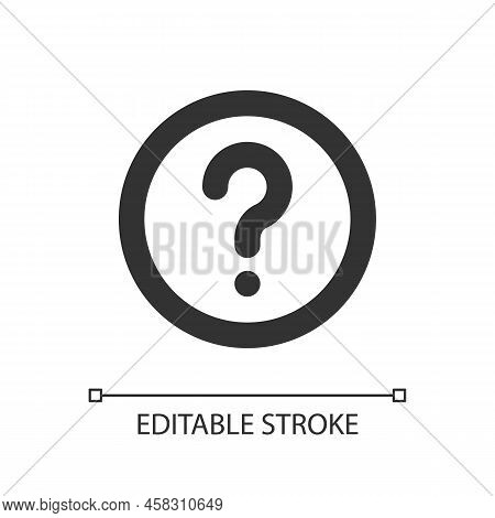 Question Mark Pixel Perfect Linear Ui Icon. Identify Unknown Device. Support. Fix Problem. Gui, Ux D
