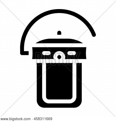 Backyard Outdoor Lamp Glyph Icon Vector. Backyard Outdoor Lamp Sign. Isolated Symbol Illustration