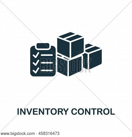 Inventory Control Icon. Monochrome Simple Business Management Icon For Templates, Web Design And Inf