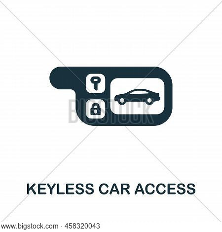 Keyless Car Access Icon. Monochrome Simple Line Car Service Icon For Templates, Web Design And Infog