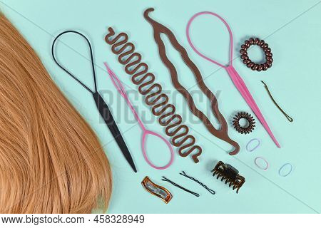 Hair Styling Tools Like Bun Maker, Braid Tool, Ponytail Style Maker, Hair Clip, Rubber Bands And Pin