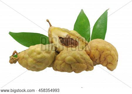 Cynometra Cauliflora Fruits Isolated On White Background