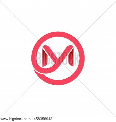 Letter Y M or M Y initial monogram logo