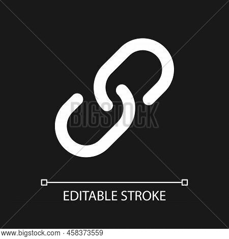 Resources And Links Pixel Perfect White Linear Ui Icon For Dark Theme. Sharing On Social Media. Vect