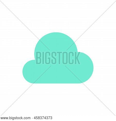 Cloud Computing Flat Color Ui Icon. Data Storage. Wireless File Sharing. Cloud-based Infrastructure.