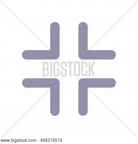 Exit Full Screen Flat Color Ui Icon. Video Player Bar. View Display Setting. Get Out Fullscreen Mode