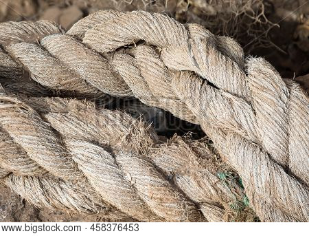 A Carelessly Thrown Away Old Rope From A Cutter, Ship.