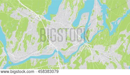 Urban Vector City Map Of Sarpsborg, Norway, Europe