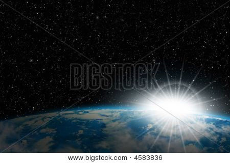 Terre dans l'espace : Sunrise