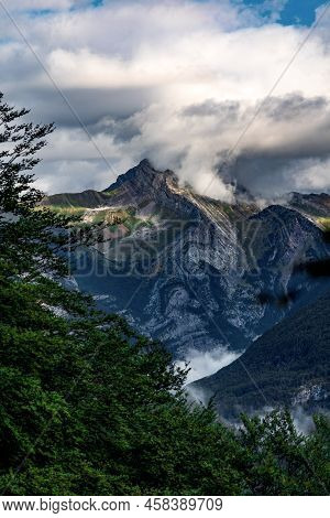 Peña De Otal, Seen From The Ordesa Y Monte Perdido Canyon, In The Spanish Pyrenees, Spain