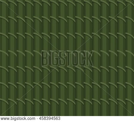 Seamless Tile Roof. Textured Pattern Of Repeat Ceramic Rooftop. Clay Tiles Texture Of House Covering