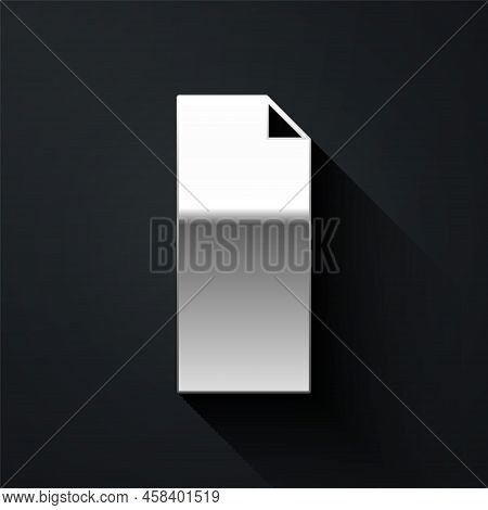 Silver Grip Tape On A Skateboard Icon Isolated On Black Background. Long Shadow Style. Vector