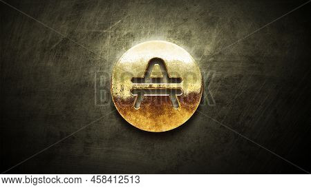 3d Rendering Cryptocurrency Amp Coin On Colorful Background, Cryptocurrency Concept 3d Illustration