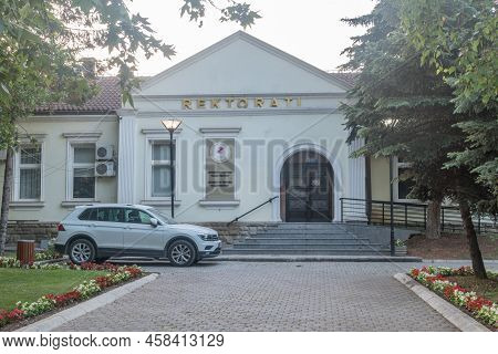 Pristina, Kosovo - June 5, 2022: University Of Pristina. University Of Pristina Is The Highest-ranke