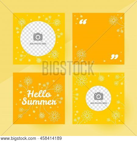 Social Media Hello Summer Template Design Layout