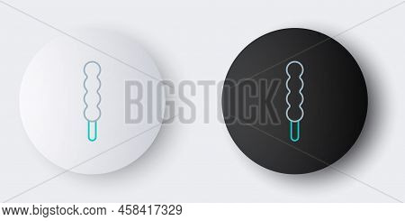 Line Lollipop Icon Isolated On Grey Background. Candy Sign. Food, Delicious Symbol. Colorful Outline