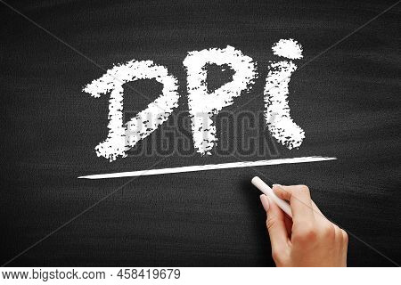 Dpi - Dots Per Inch Is A Measure Of Spatial Printing, Video Or Image Scanner Dot Density, Acronym Te