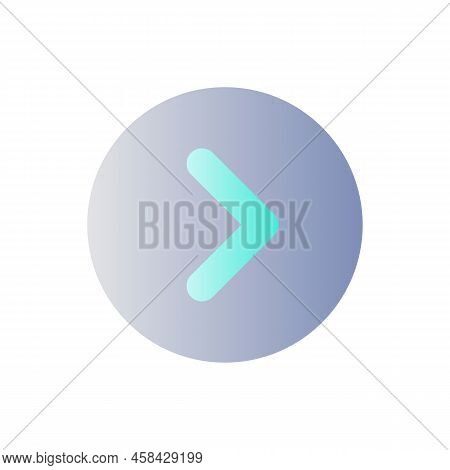 Arrow Right Button Flat Gradient Color Ui Icon. Next Track. Toolbar Control Element. Menu Command. S