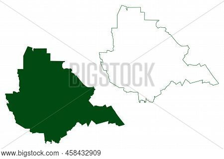 Aldama Municipality (free And Sovereign State Of Chihuahua, Mexico, United Mexican States) Map Vecto
