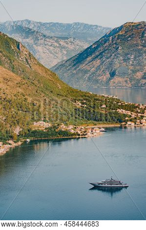 Super Yacht In The Water Of Montenegro - Kotor