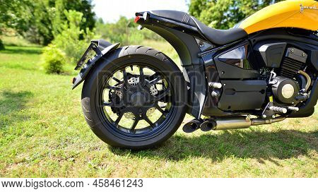 Warsaw, Poland. 19 July 2022. The Junak M15 Motorcycle Is A Combination Of The Classic Cruiser Line 