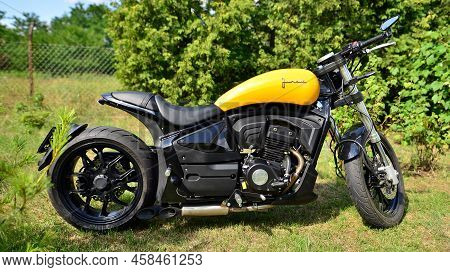 Warsaw, Poland. 19 July 2022. The Junak M15 Motorcycle Is A Combination Of The Classic Cruiser Line 