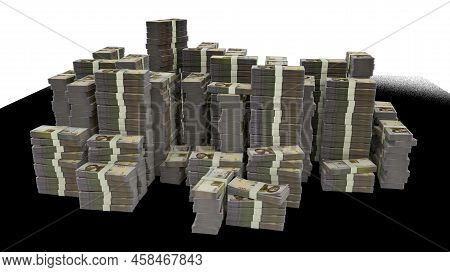 Big Stack Of 1000 Nigerian Naira Notes. A Lot Of Money Isolated On Transparent Background, Png Trans