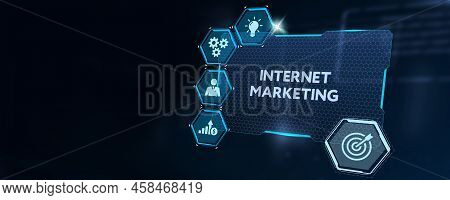 Internet Marketing Digital Online Advertising Automation. Business, Technology, Internet And Network