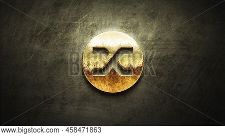 3d Rendering Cryptocurrency Synthetix Coin On Colorful Background, Cryptocurrency Concept 3d Illustr