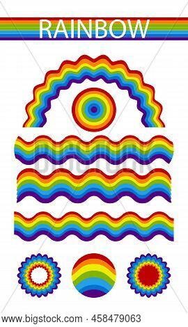 Sticker Rainbow Bright  For Illustration Vector Cool