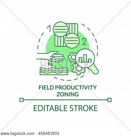 Field Productivity Zoning Green Concept Icon. Increased Crop Yield Abstract Idea Thin Line Illustrat