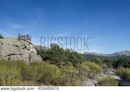 Views Of Guadarrama Mountains From Vicente Aleixandre Lookout, In Fuenfria Valley, Municipality Of C