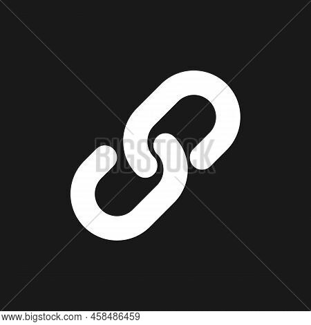 Resources And Links Dark Mode Glyph Ui Icon. Sharing On Social Media. User Interface Design. White S