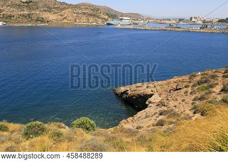 Cartagena, Murcia Community, Spain- July 19, 2022:beautiful Cartaggena Coast And Port (murcia Commun