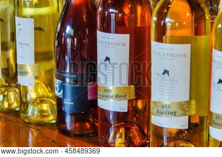 King Valley, Victoria, Australia - April 11, 2018: Sangiovese Rose Of Gracebrook Vineyards