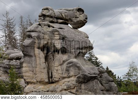 View Of The Sandstone Tower In The Ostas Climbing Area.