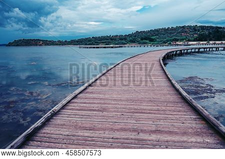 The Lagoon Of Narta And Zvernec Island, Vlore, Albania