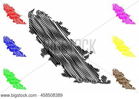 Paxi Island (ionian Islands, Hellenic Republic, Greece) Map Vector Illustration, Scribble Sketch Pax