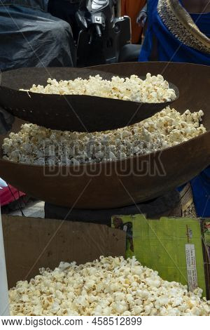 Traditionally Baked Popcorn In Village Market Place