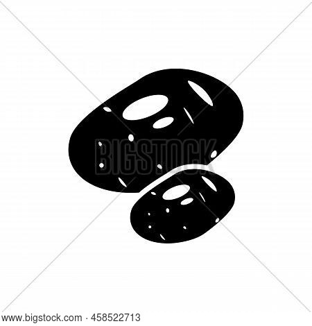 Potato Vegetable Vector Icon Solid Black. Eps 10. Potatoes Flat Illustration... Farm Market Product.