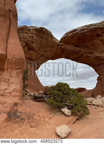 Photo Of The Broken Arch In The Broken Arch Trail From Sand Dune Arch Trailhead In Arches National P