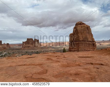 Photo Of La Sal Mountains Viewpoint Showing The Organ, Tower Of Babel, Sheep Rock And Three Gossips 