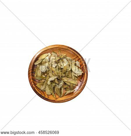 Erythroxylum Coca - Dried Coca Leaves In The Bowl