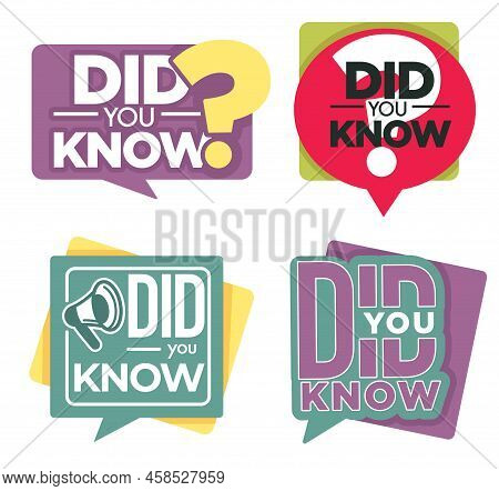 Question Or Interesting Fact Did You Know Isolated Icon Vector Information